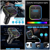 25 Sets- USB Type C-Car Charger Bluetooth Smartphone Connection FM Transmitter