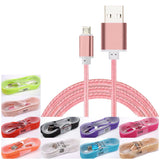 100 Metal Braided Charging USB Cables 5ft