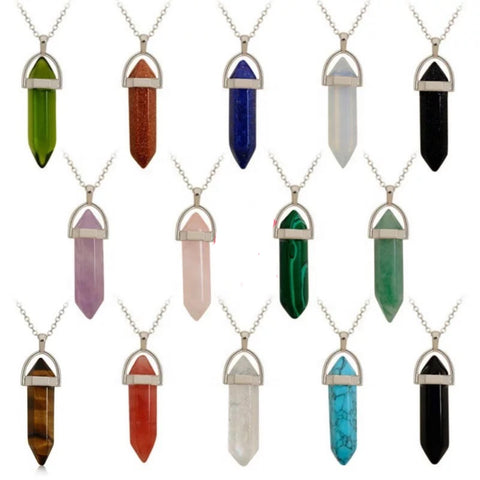 200 New Gemstone Pendant & Stainless Steel Necklaces