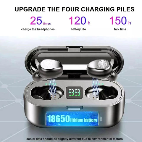 10 New High Quality Bluetooth Earbuds with Charger Box