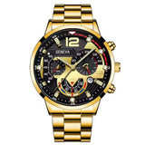 Mens Quartz Watches Luxury Style Stainless Steel Racing Watch