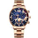 Mens Quartz Watches Luxury Style Stainless Steel Racing Watch