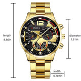 Mens Quartz Watches Luxury Style Stainless Steel Racing Watch