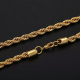 200 PCS - 18K Gold Plated Rope Chain Necklace 18-24 Inch