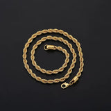 200 PCS - 18K Gold Plated Rope Chain Necklace 18-24 Inch