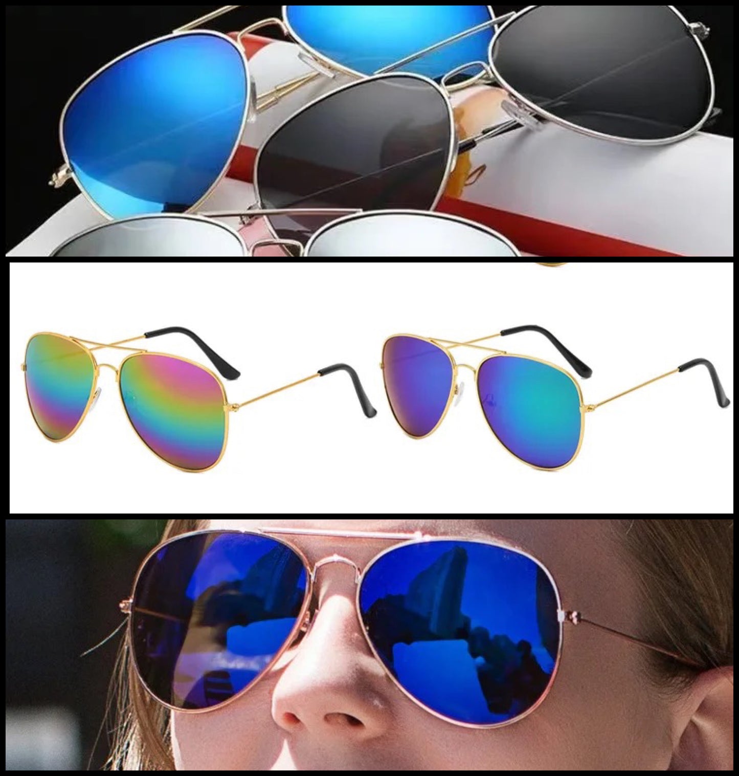 200 Pairs - Aviator Sunglasses for Men and Women - UV400