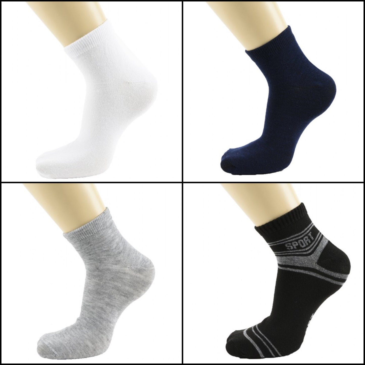 (300 Pairs) Sport Socks for Men - Retail Ready!