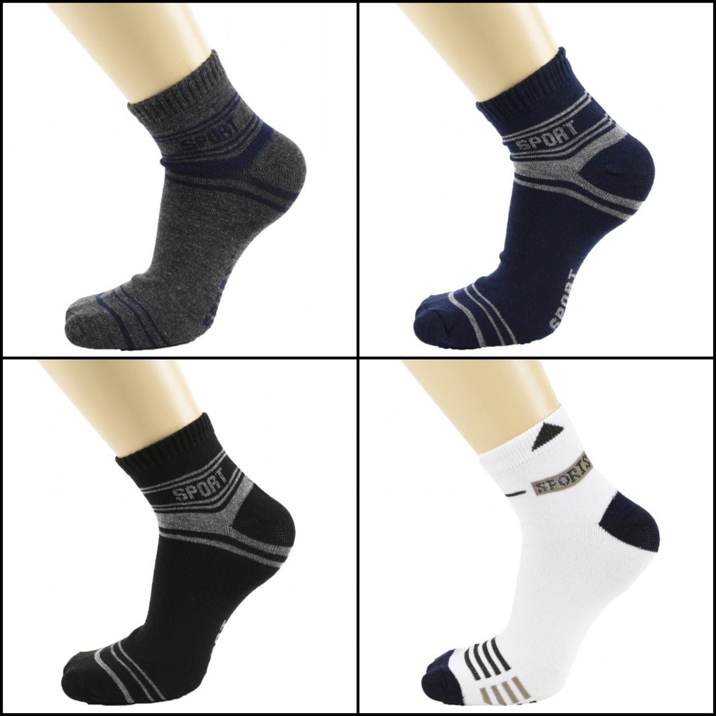 (300 Pairs) Sport Socks for Men - Retail Ready!