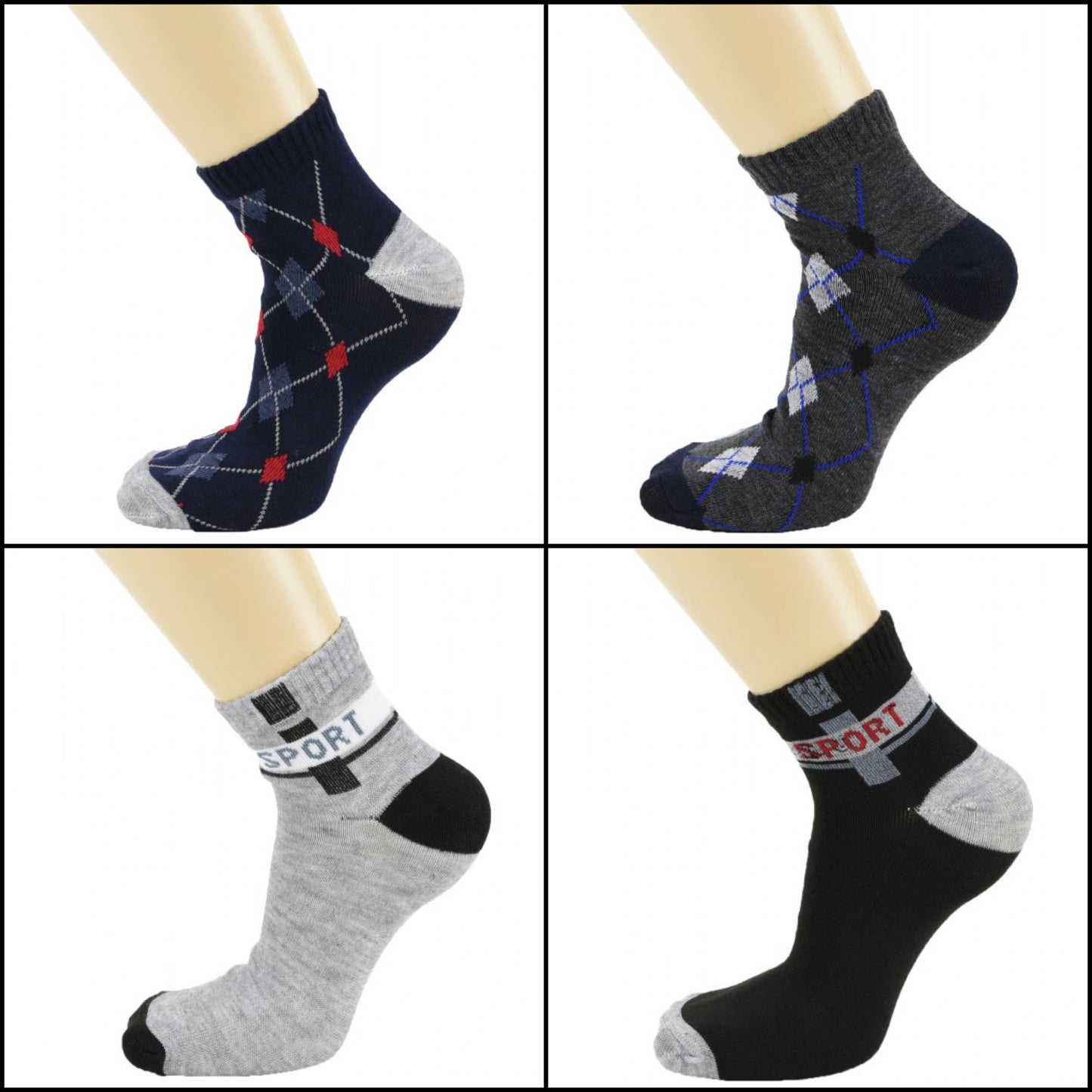 (300 Pairs) Sport Socks for Men - Retail Ready!